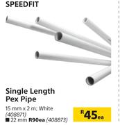 Single Length Pex Pipe (White) 22mm x 2m-Each