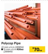 Polycop Pipe 15mm x 6m-Each