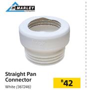 Marley Straight Pan Connector (White)