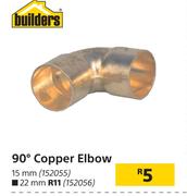 Builders 90 Degree Copper Elbow 22mm