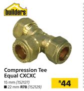 Builders Compression Tee Equal CXCXC 15mm