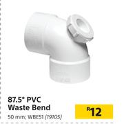 87.5 Degree PVC Waste Bend WBE51 50mm