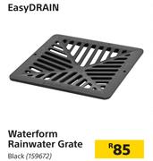 Easy Drain Water Form Rainwater Grate Black