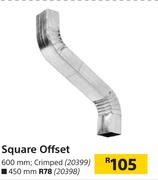 Square Offset Crimped 600mm