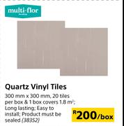Multi-Flor Quartz Vinyl Tiles 300mm x 300mm-Per Box