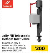 Wirquin Jolly Fill Telescopic Bottom Inlet Valve