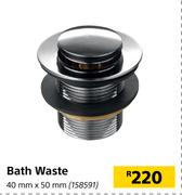 Bath Waste 40mm x 50mm