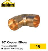Builders 90 Degree Copper Elbow 22mm