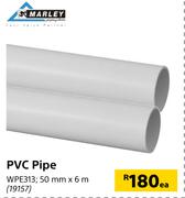 Marley PVC Pipe WPE313-50mm x 6m Each