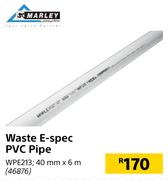Marley Waste E-Spec PVC Pipe