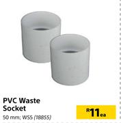 PVC Waste Socket 50mm, WS5-Each