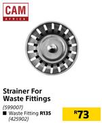 Cam Africa Strainer For Waste Fittings 599007