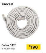 Procam Cable CAT5 15m