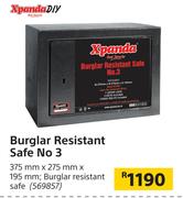 XpandaDiy Burglar Resistant Safe No 3