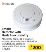 Intasafety Smoke Detector With Hush Functionality