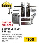 Builders 3-Lever Lockset & Hinge