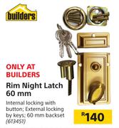 Builders Rim Night Latch 60mm