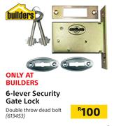 Builders 6-Lever Security Gate Lock