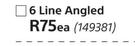 6-Line Angled Bracket-Each
