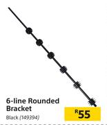 6-Line Black Rounded Bracket