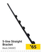 6-Line Black Straight Bracket