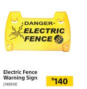 Electric Fence Warning Sign