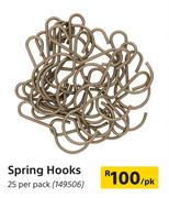 Spring Hooks 25 Per Pack-Per pk