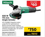 Hitachi 600W 115mm Angle Grinder HTC-G23MR
