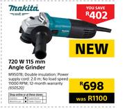 Makita 720W 115mm Angle Grinder 