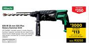 Hitachi 830W 26mm SDS Plus Rotary hammer Drill
