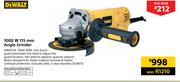 DeWalt 1000W 115mm Angle Grinder