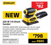 Stanley 220W 1/4 Sheet Sander