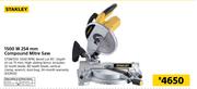 Stanley 1500 W 254mm Compound Mitre Saw