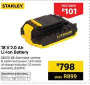 Stanley 18V 2.0 Ah Li-Ion Battery