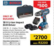 Bosch 18V Li-Ion Impact Drill Driver