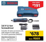 Bosch 3.6V Li-Ion Srewdriver