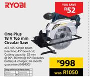 Ryobi One Plus 18V 165mm Circular Saw