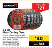 Blacksmith 6-Pack Metal Cutting Disc 577849