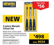 Irwin 3 Piece Marple Chisel Set