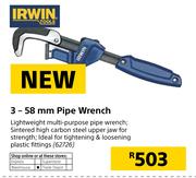 Irwin 3-58mm Pipe Wrench