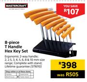 Mastercraft 8 Piece T Handle Hex Key Set