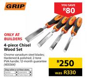 Grip 4 Piece Chisel Wood Set