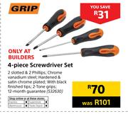 Grip 4 Piece Screwdriver Set