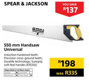 Spear & Jackson 550mm Handsaw Universal