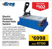 Kreg Electric Foreman Pocket Hole System