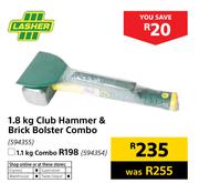 Lasher 1.1kg Club Hammer & Brick Bolster Combo
