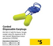 Corded Disposable Earplugs