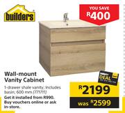 Builders Wall Mount Vanity Cabinet