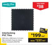 Multi Flor Interlocking PVC Tiles-Per Sqm