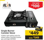 Alva Single Burner Canister Stove